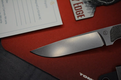 NEW Chris Reeve Inyoni Black Canvas Micarta Magnacut w/ Monkey Edge Patch & Bead