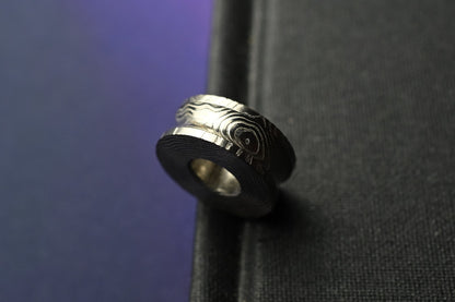 RARE Salt & Peppa Pixie Lanyard Bead - Damasteel SOLD OUT Re Playge Microtech