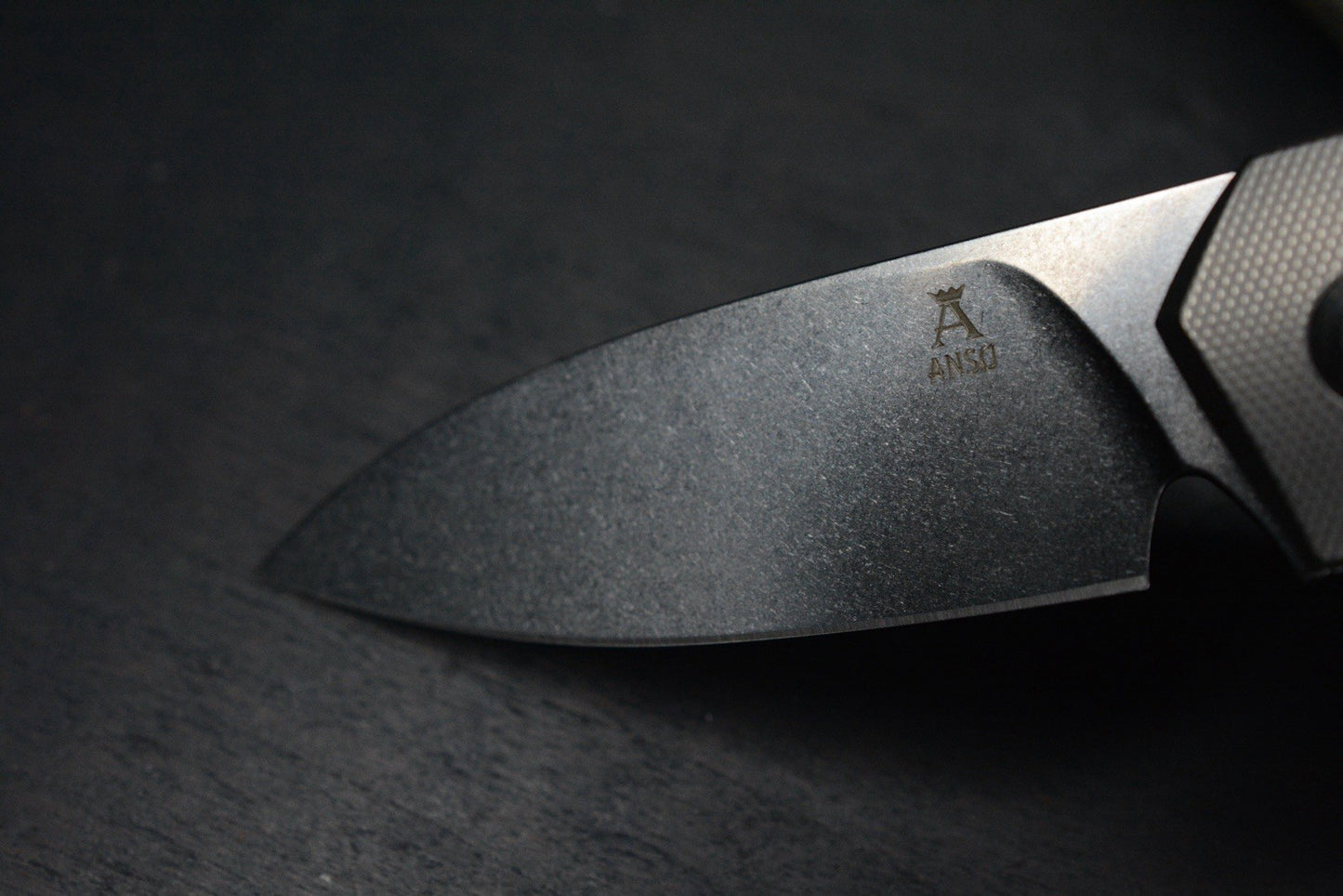 NEW ANSO ARN Grey/ Satin Ti Hdw w/ Carbon Fiber Inlay RWL34 SN 41 Re Microtech