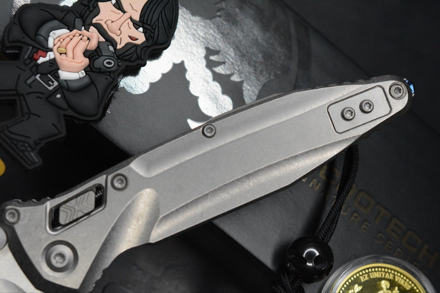 NEW Microtech Socom Delta RAM-LOK Ti/ SPEARPOINT M390 w/ John Wick Pack & Bead