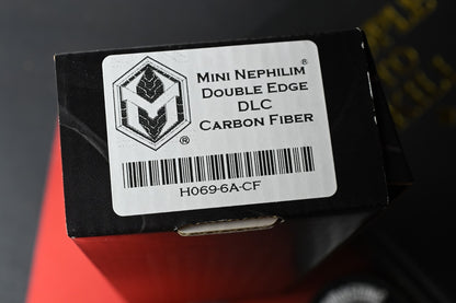RARE Heretic Mini Nephilim Fixed Blade - Black DLC MagnaCut / Carbon Fiber
