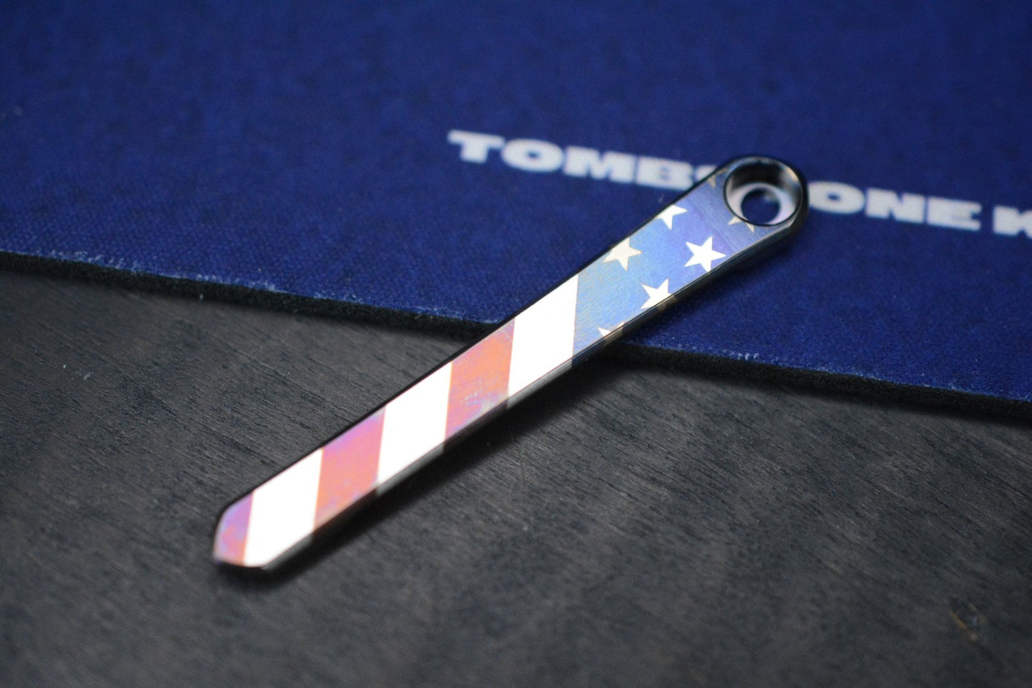 CUSTOM RGT V2 America 250 Flag Anodized Pocket Clip For Chris Reeve Knives