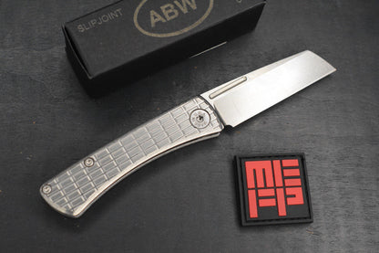 NEW American Blade Works EXC Slipjoint - Frag Ti Hdle / MagnaCut w/ MEFP Patch