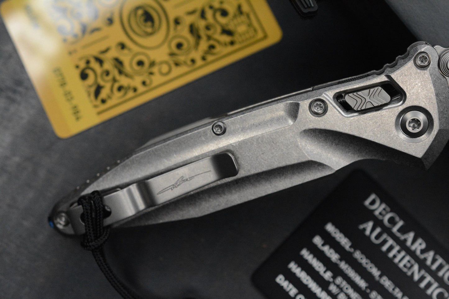 NEW Microtech Socom Delta RAM-LOK Ti/ SPEARPOINT M390 w/ John Wick Pack & Bead