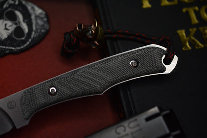 NEW Chris Reeve Inyoni Black Canvas Micarta Magnacut w/ Monkey Edge Patch & Bead