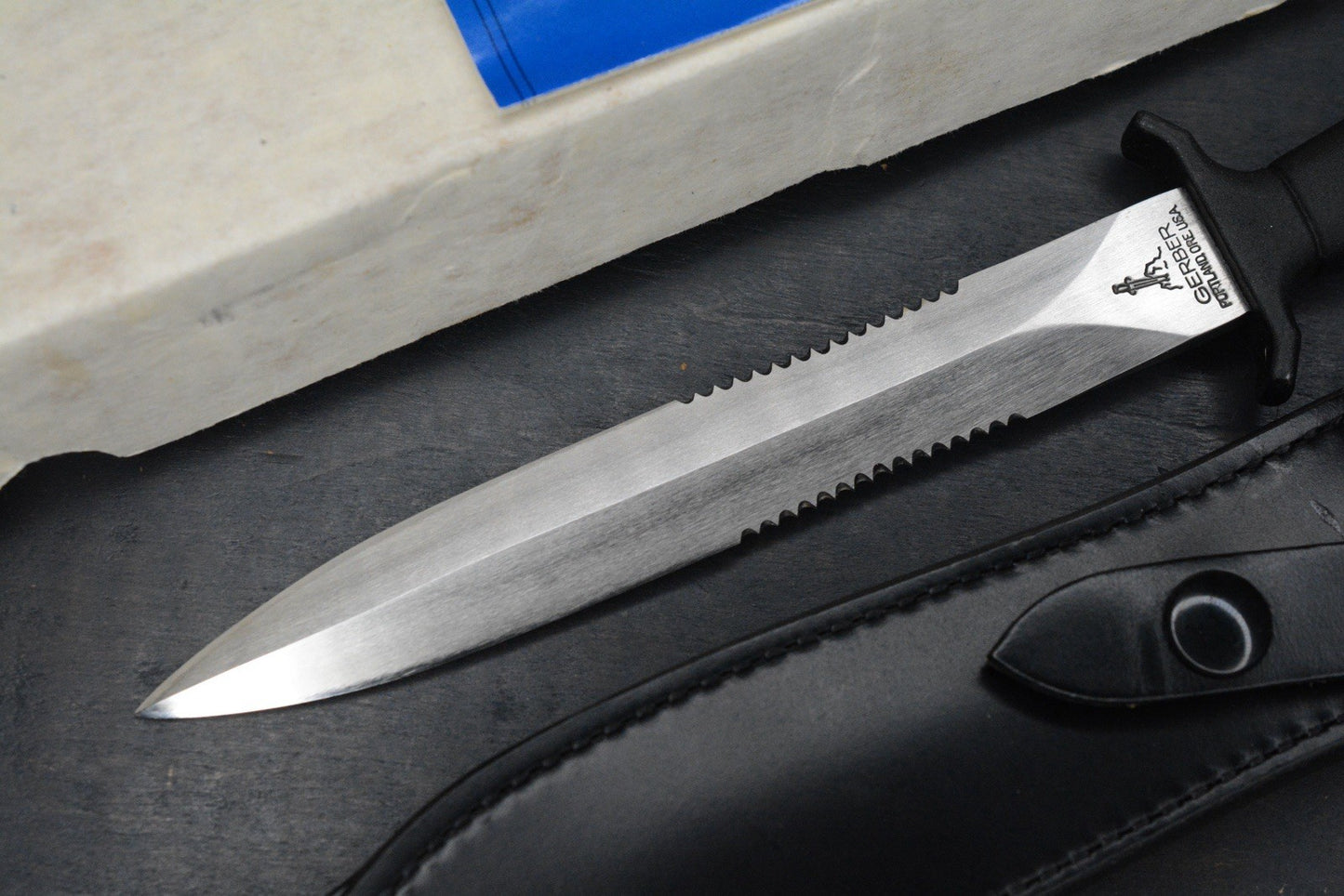 VINTAGE Paul Gerber 1979 MKII Survival Knive w/OEM Leather sheath & Box COMPLETE