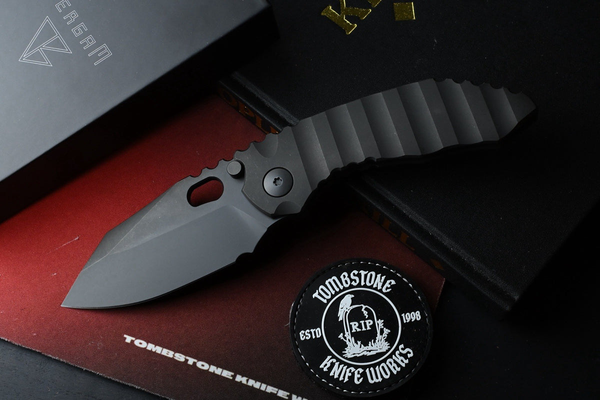 RARE Dalibor Bergam Draco - Black DLC Milled Ti Integral / Black DLC S90V