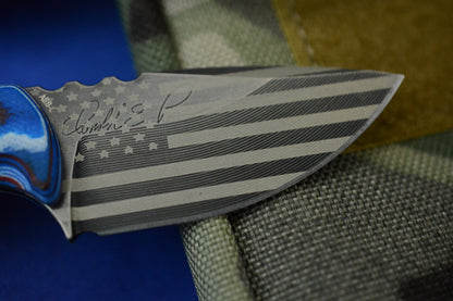 NEW Tkell DP-1 Freedom Edition Battle Worn / Flag Engraved / Flag G10 USA 250