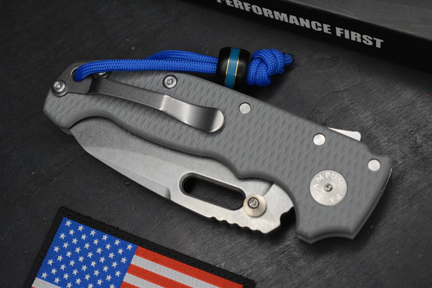 NEW Demko AD20 Whale Shark Thumb Slot MagnaCut Textured Grey G10 EXC