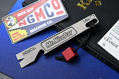 NEW Nice Guy Machine Co CRUNCH Bar Ti Pry 5.5” NGMCo w/ TKW Frankart Bead