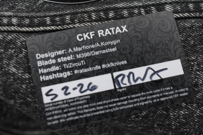 RARE Custom Knife Factory x Marfione Ratax - Polished M398 / Ti Integral SN#005