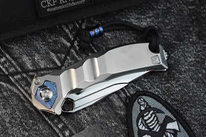 RARE Custom Knife Factory x Marfione Ratax - Polished M398 / Ti Integral SN#006
