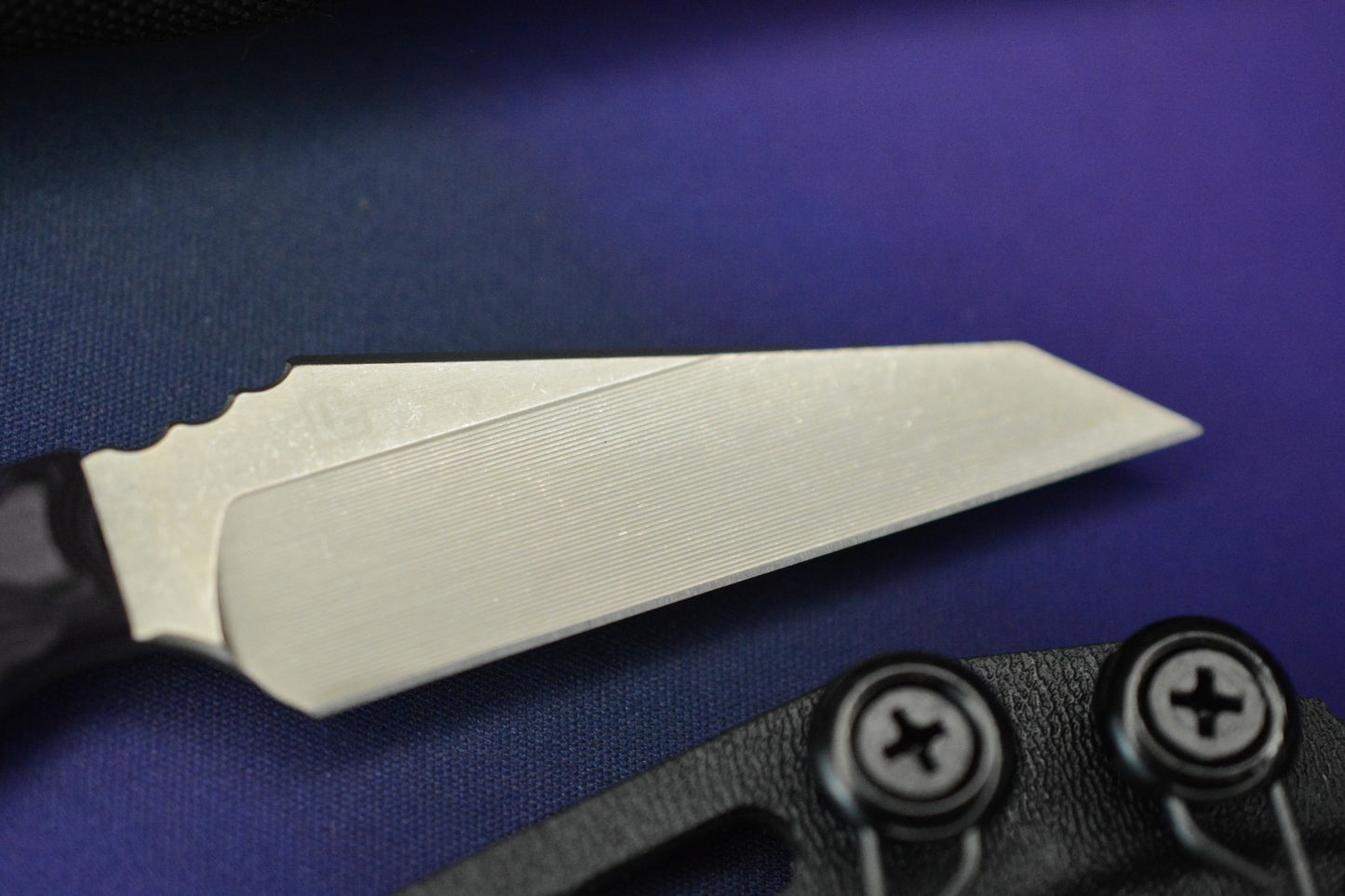 NEW T. Kell Knives WharnEDC Fixed Blade - Magnacut / Purple Marauder G10