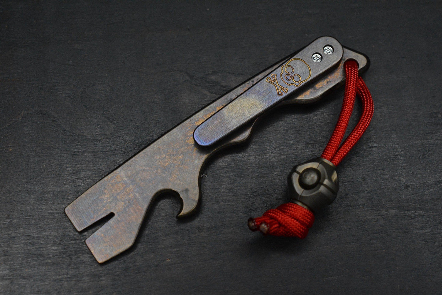 NEW ATTN 2 DETAIL MK1 Anodized Ti Pry Bar #2 w/ CKF CH Bronze Bead