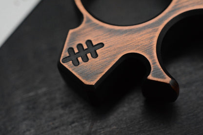 NEW Copper Shed “Shed Head” V6 Copper Bottle Opener w/ Necro Bead Re Microtech