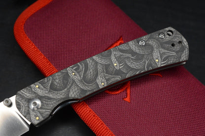 CUSTOM 1 Of 1 Monterey Bay Knives Old Guard Engraved “Circle Of Snakes Grafx”