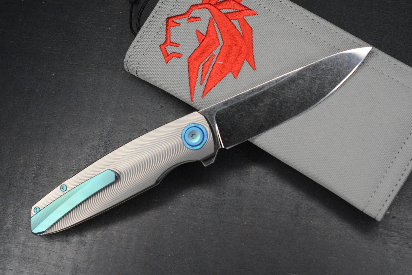 NEW Holt Bladeworks Outlaw - 4” M390 / Ridgeback Ti w/ Crystallized Ti Accents
