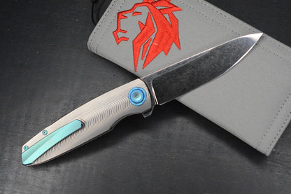 NEW Holt Bladeworks Outlaw - 4” M390 / Ridgeback Ti w/ Crystallized Ti Accents