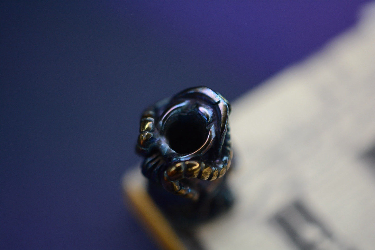 RARE++ Dmitry Streltsov “Alien” Bead - Cobalt 100% Handmade Ref Starlingear