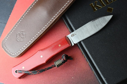 RARE Jack Wolf x LT Wright USA MADE Vampire Hunter - Red Linen Micarta w/ Sheath