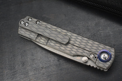 CUSTOM Monterey Bay Sea Otter Iron Weave - Timascus Pivot / Compound Magnacut