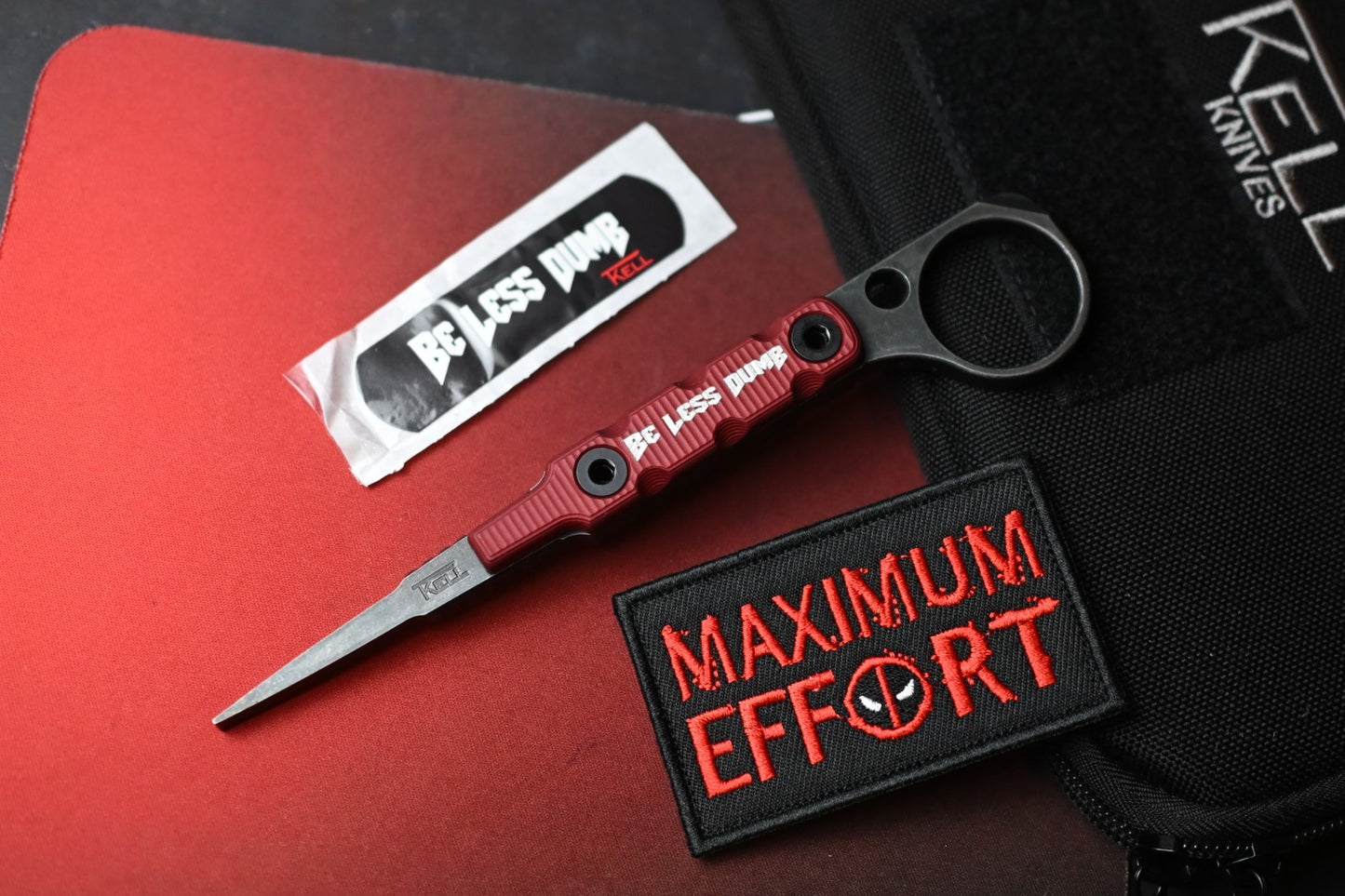 RARE TKELL Dragonfly Be Less Dumb Edition - Red Ano Aluminum / Apocalyptic AEBL