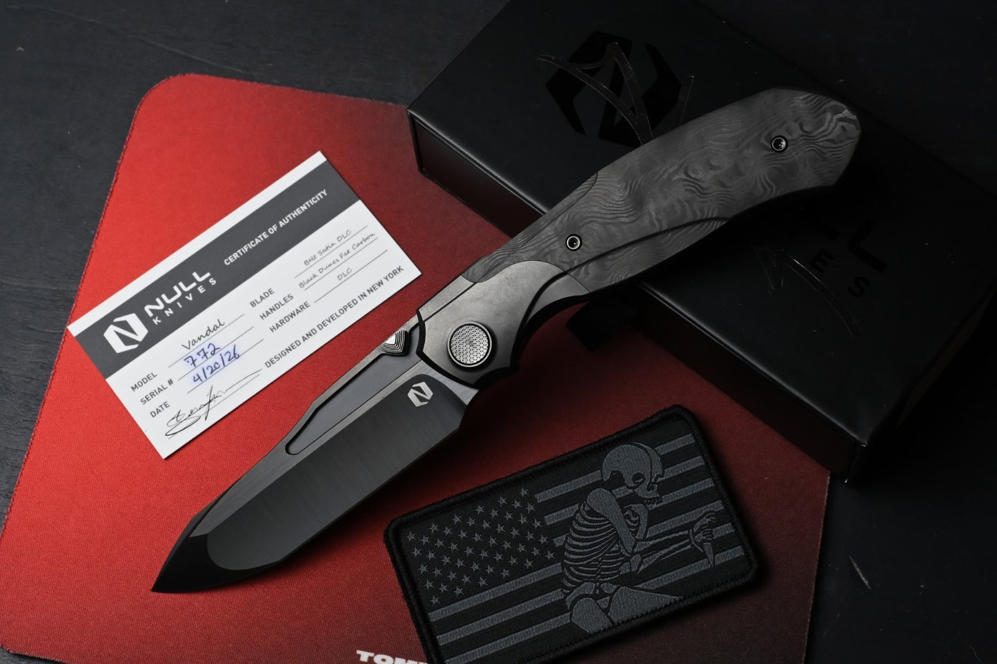 RARE Null Vandal Black DLC Dunes / Belt Satin Vanax Blade w/ Sneakreaper Patch