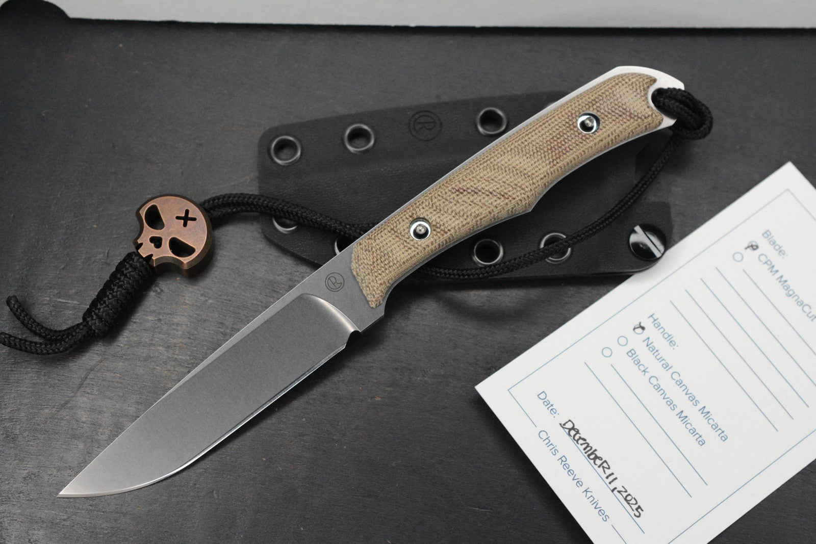 NEW Chris Reeve Inyoni Fixed Blade 3.78”Magnacut / Natural Micarta w ...