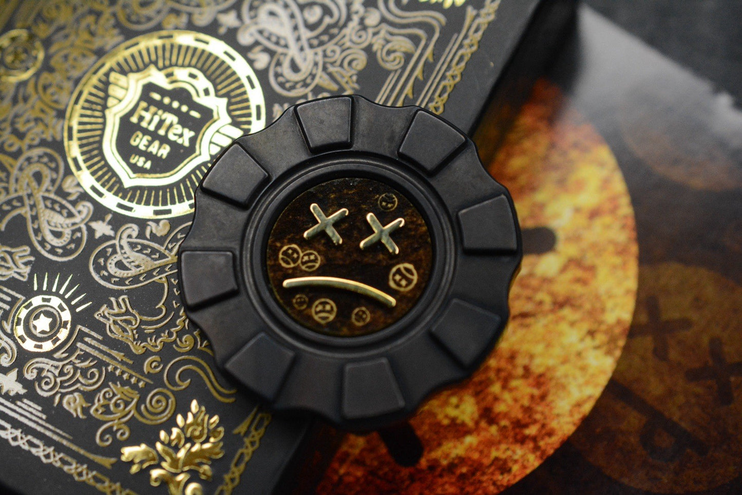 NEW HiTex x Andy Frankart Lights Out Hand Polished Titanium Inlays Poker Chip