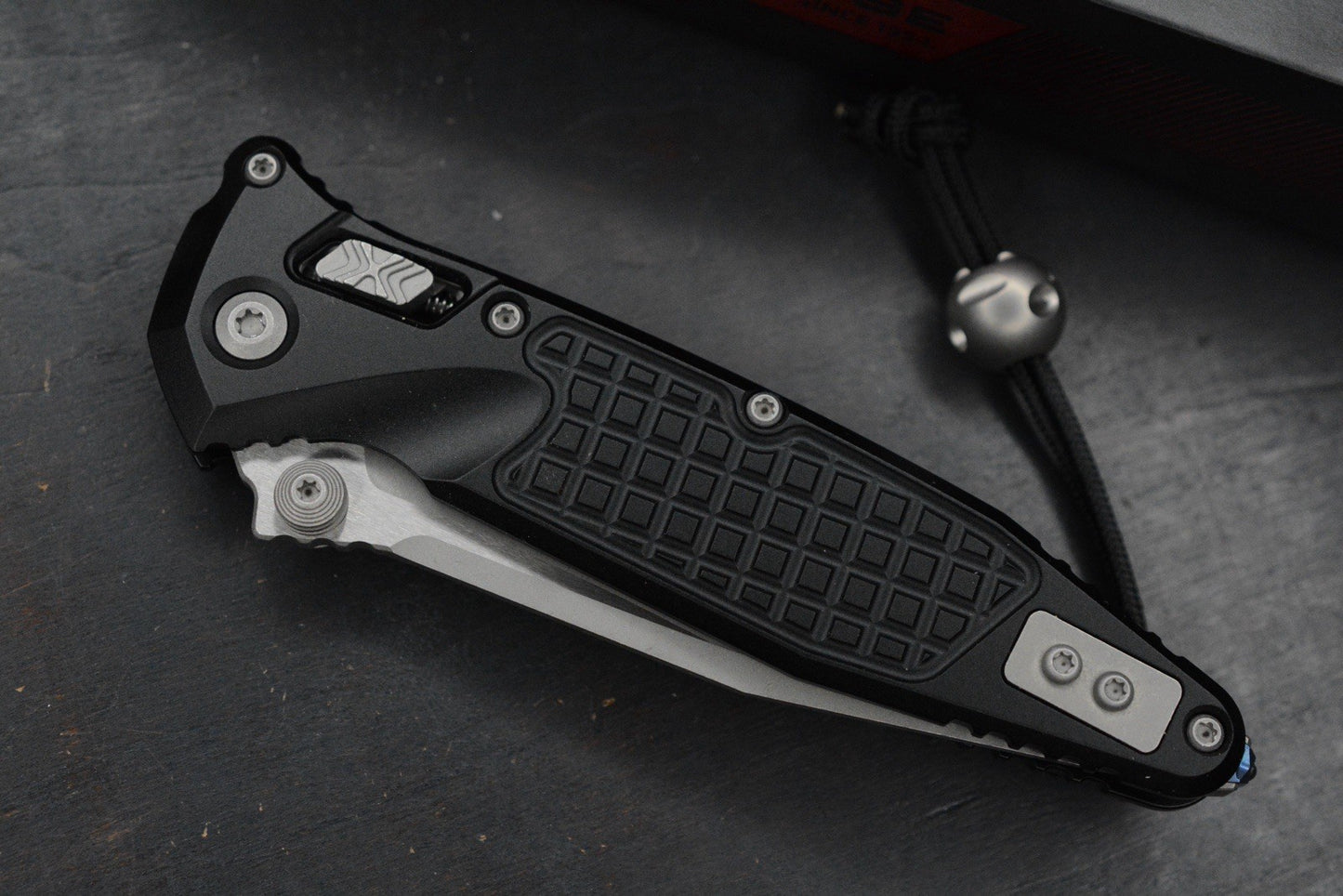 NEW Microtech Socom Elite RAM-LOK Black Aluminum Frag/ M390 w/ Bead & Extras