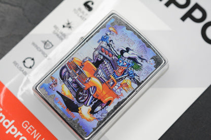 NEW Zippo x Rat Fink Ed Roth Joker Wild & Hot Dragster Purple - 2025 Lighter