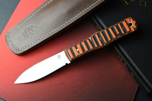 NEW Jack Wolf Vampire Hunter Mainline - Mountain Tiger G10 w/ Leather Sheath