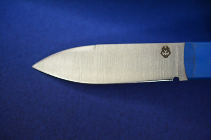 NEW Jack Wolf x LT Wright USA Vampire Hunter Blue G10 w/ Leather Sheath & Bead