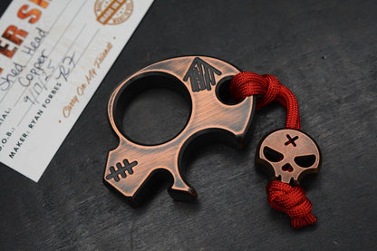 NEW Copper Shed “Shed Head” V6 Copper Bottle Opener w/ Necro Bead Re Microtech