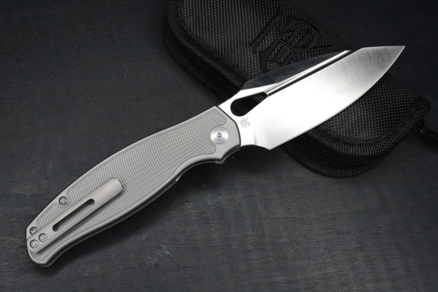 NEW Monterey Bay Knives Sabretooth Frag Pattern Ti- S90V Blade SOLD OUT
