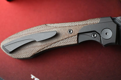NEW Null Knives Voodoo Doll - Stonewashed Vanax / Natural Micarta Scales SN# 70