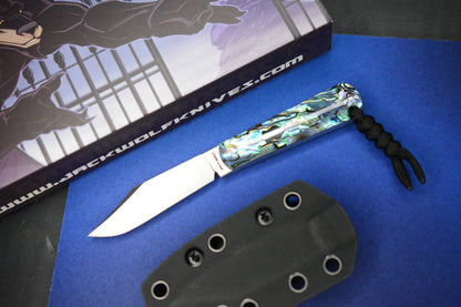 NEW Jack Wolf Gateway FixEDC - Abalone / Hollow Ground 1428CN / Nickel Silver