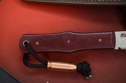 NEW Jack Wolf x LT Wright USA Vampire Hunter Redstone Richlite w/ Sheath & Bead