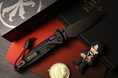 NEW Microtech Socom Ram-Lok DLC Shadow Black Frag S/E w/ John Wick Pack & Bead