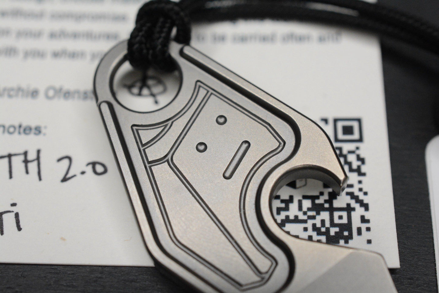 NEW Nice Guy Machine Co Return To Home Fob 2.0 Ti Pry w/ Curator Homage Bead