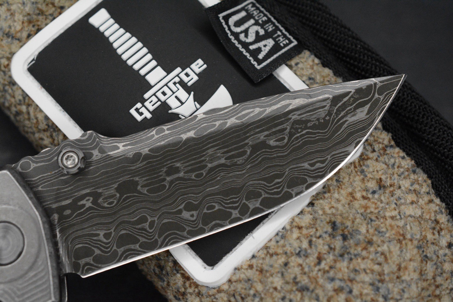 RARE Les George Morph VECP - Chad Nichols Intrepid Damascus Blade / Ti Scale