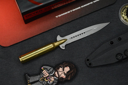 RARE Microtech Brass Bullet DE Desk Dagger USA MADE w/ John Wick Pack