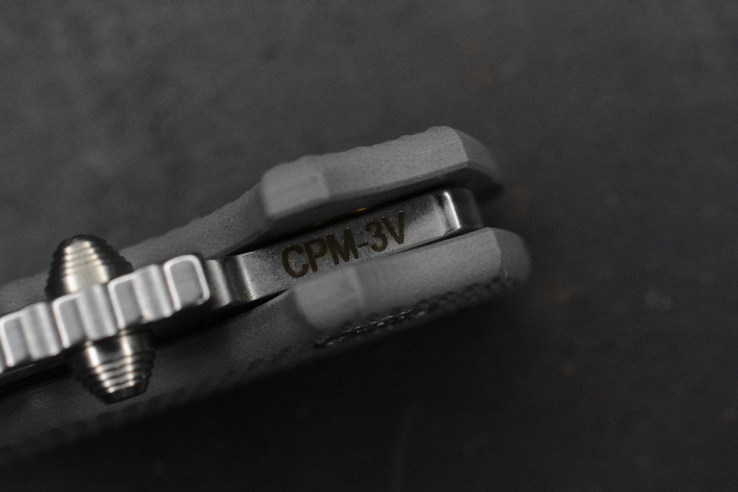 RARE Demko USA MG AD20 - Grey G-10/ Clip Point CPM3V Slotted w/ Black Ti Bead