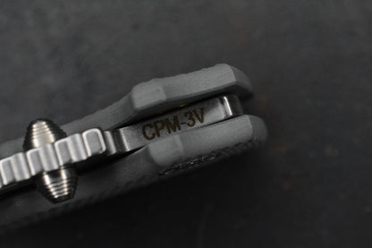 RARE Demko USA MG AD20 - Grey G-10/ Clip Point CPM3V Slotted w/ Black Ti Bead