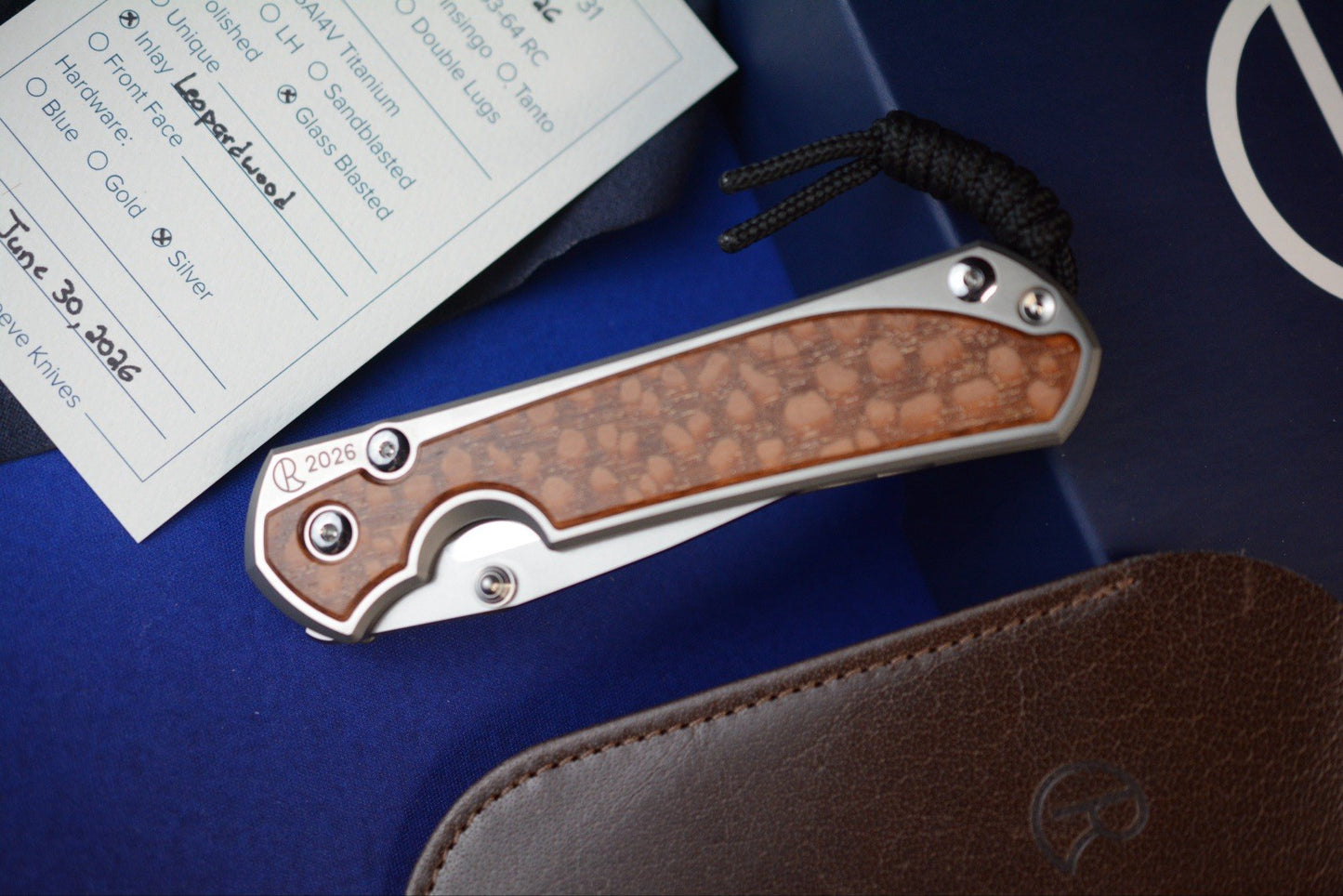 RARE Chris Reeve Large Sebenza 31 Annual 2026 Leopard Wood / Magnacut