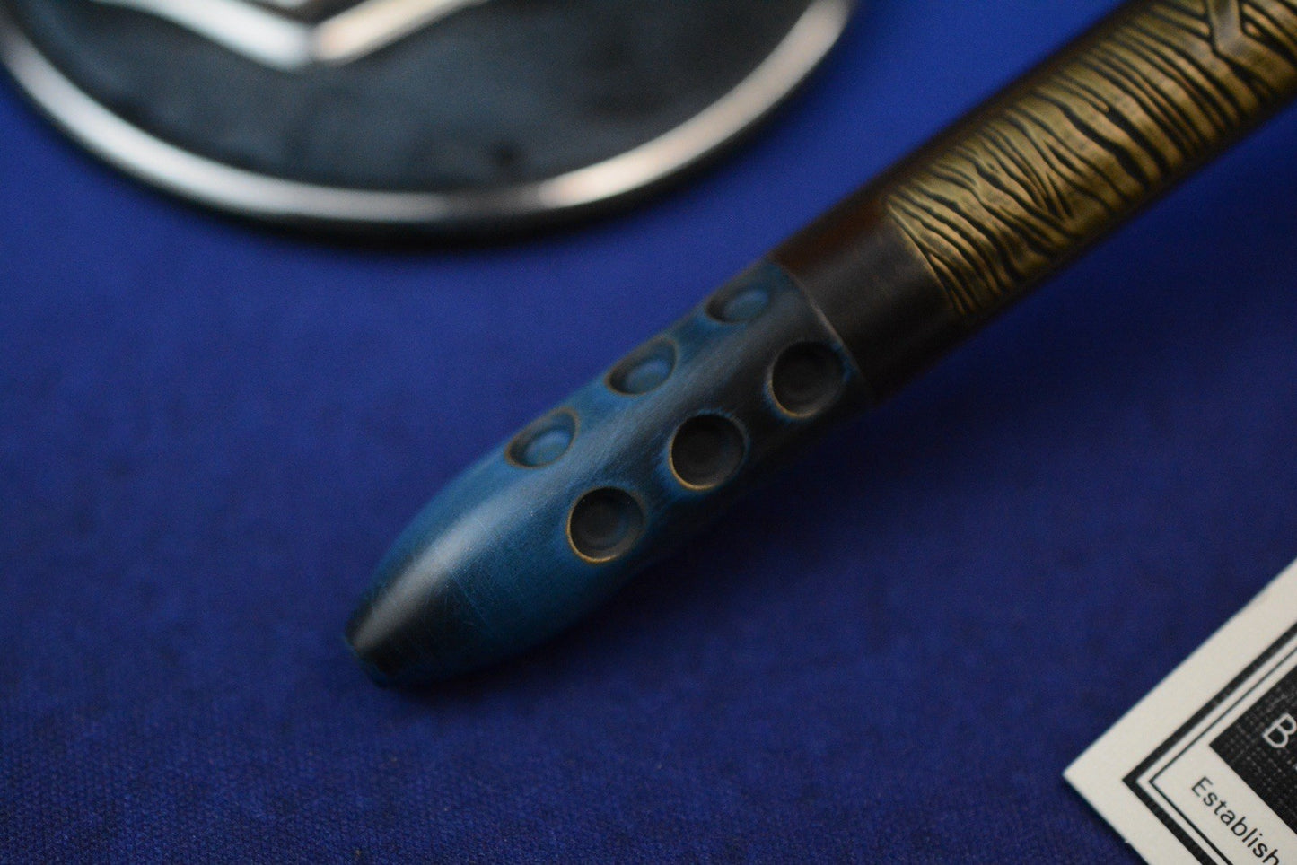 RARE BLACKSIDE Customs BSC-P Pen Mandalorian - Naval Brass /Beskar Engraved