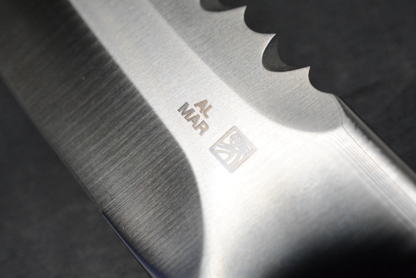RARE++ Al Mar Knives Vintage Seki Japan Warrior Fixie Satin Blade /Rubber Handle