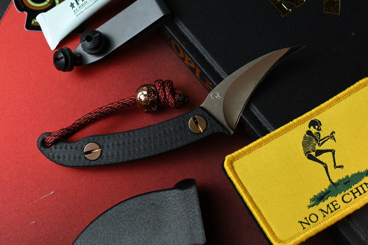RARE Turner CNC x Sneakreaper Elvia Fixed Blade - HG 3V / Bronze Blade & HDW