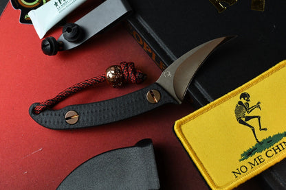RARE Turner CNC x Sneakreaper Elvia Fixed Blade - HG 3V / Bronze Blade & HDW