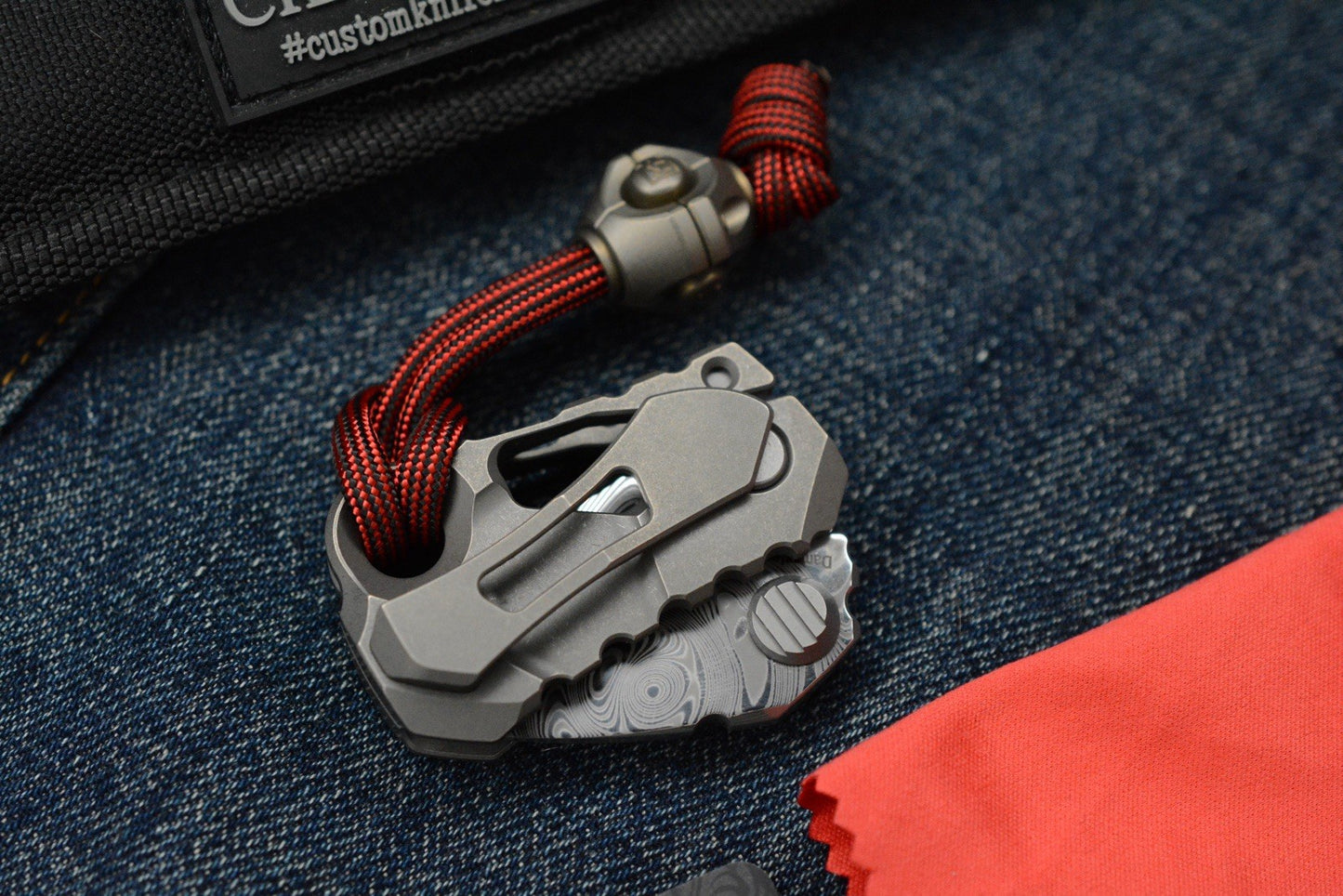 RARE++ Custom Knife Factory KEK Slipjoint - SW Ti / Damasteel Blade SN# 81